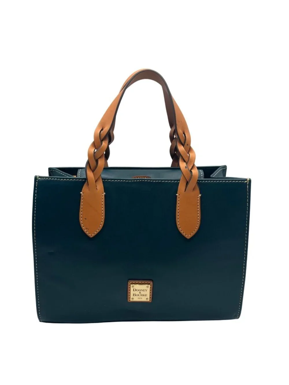 Dooney & Bourke Blue Smooth Leather Convertible Satchel